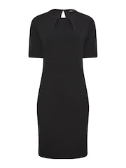 M&Co Black Petite Pleat Detail Dress - Image 5 of 5