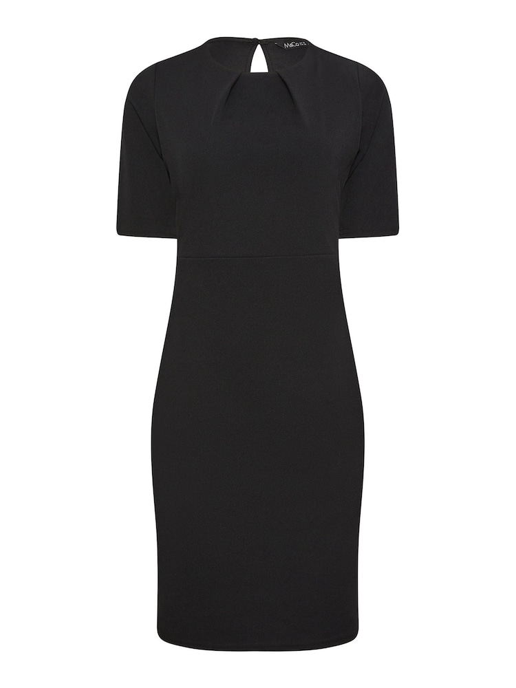 M&Co Black Petite Pleat Detail Dress - Image 5 of 5