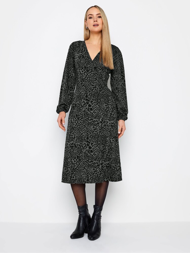 Long Tall Sally Grey Wrap Dress - Image 1 of 4