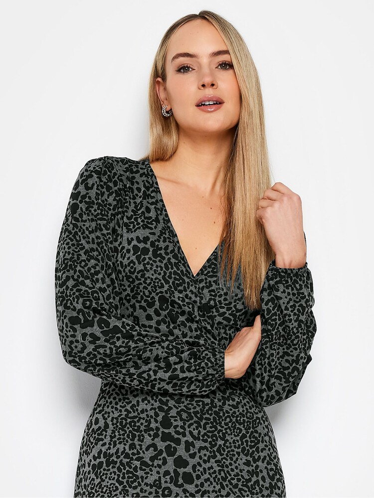 Long Tall Sally Grey Wrap Dress - Image 4 of 4