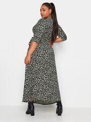 Yours Curve Black Maxi Wrap Dress - Image 3 of 4