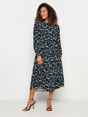 M&Co Green Long Sleeve Smock Dress - Image 1 of 4