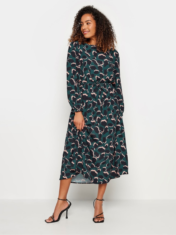 M&Co Green Long Sleeve Smock Dress - Image 1 of 4 M&Co Green Long Sleeve Smock Dress - Image 1 of 4