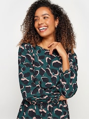 M&Co Green Long Sleeve Smock Dress - Image 4 of 4