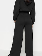 PixieGirl Petite Black Los Angeles Embroidered Wide Leg 100% Cotton Joggers - Image 3 of 4