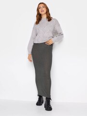 Long Tall Sally Grey Ribbed Maxi Skirt - Image 3 of 3