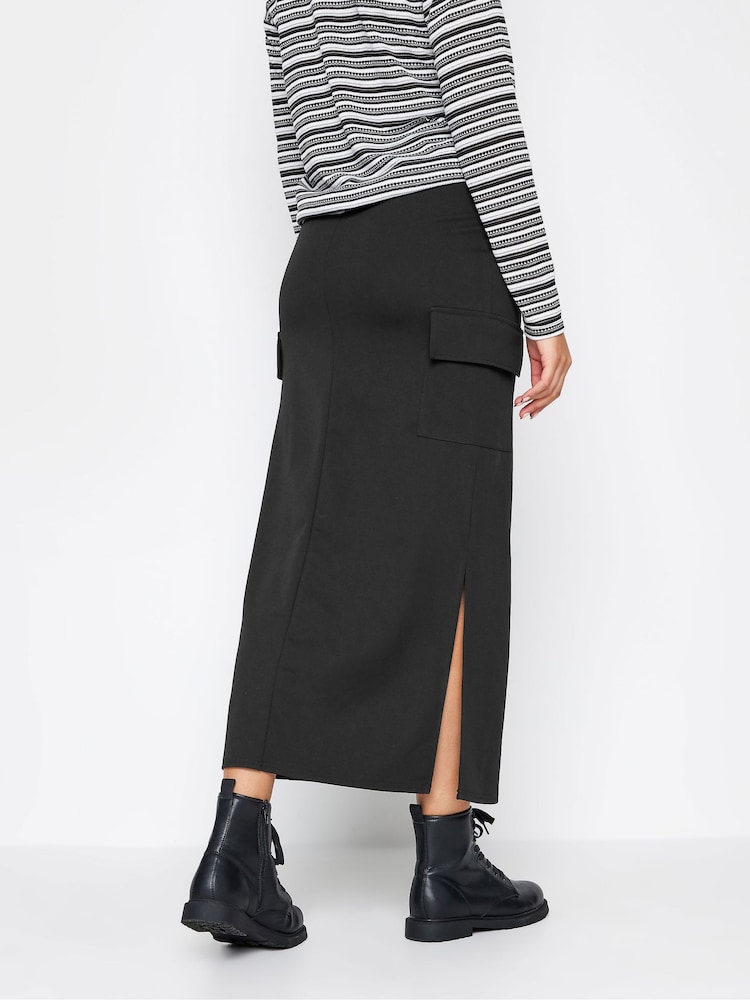 Long Tall Sally Black Scuba Cargo Skirt - Image 2 of 4