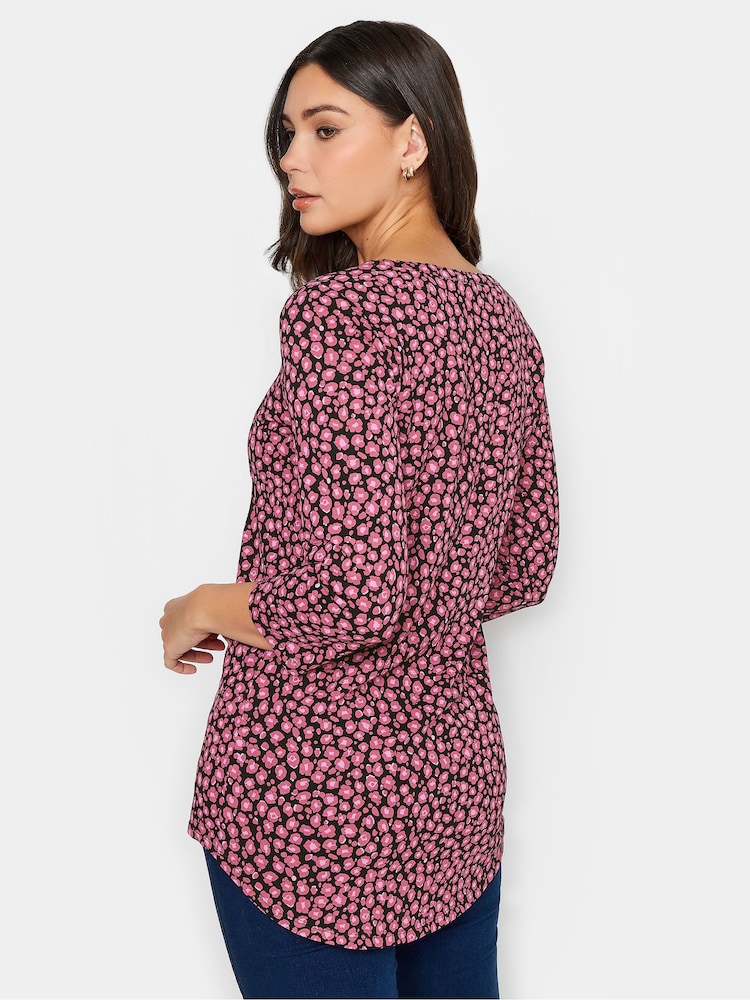 Long Tall Sally Pink Henley Top - Image 2 of 4