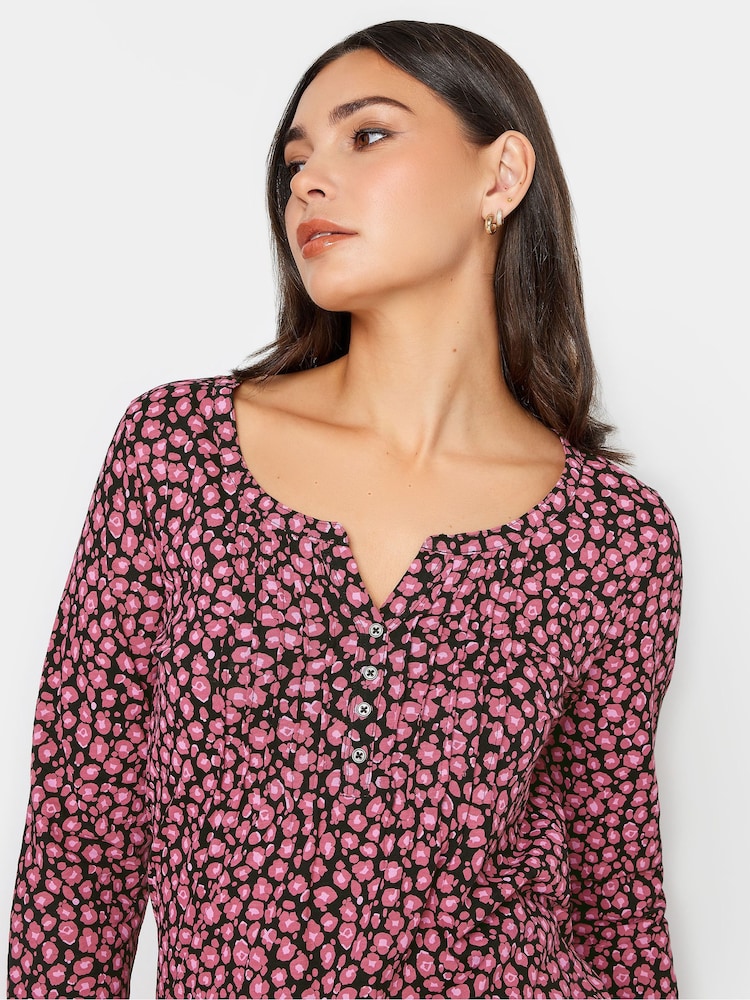 Long Tall Sally Pink Henley Top - Image 4 of 4