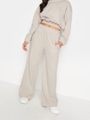 PixieGirl Petite Natural Los Angeles Embroidered Wide Leg Joggers - Image 3 of 5