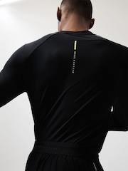 Reiss Onyx Black Kash Castore Performance Long Sleeve Top - Image 1 of 7