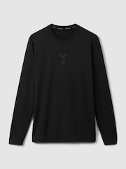 Reiss Onyx Black Kash Castore Performance Long Sleeve Top - Image 2 of 7