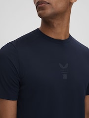 Reiss Midnight Navy Jax Castore Performance Crew Neck T-Shirt - Image 4 of 7