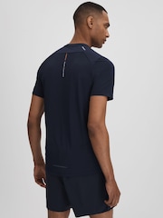 Reiss Midnight Navy Jax Castore Performance Crew Neck T-Shirt - Image 5 of 7