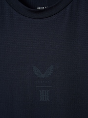 Reiss Midnight Navy Jax Castore Performance Crew Neck T-Shirt - Image 7 of 7