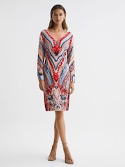 Raishma Embellished Textured Mini Dress - Image 1 of 6