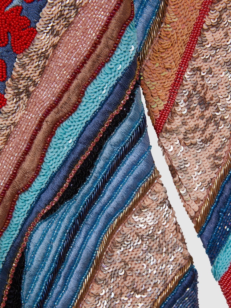 Raishma Embellished Textured Mini Dress - Image 6 of 6