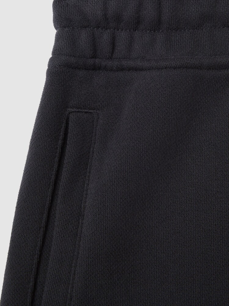 Reiss Washed Black Ali Fleece Lined Cotton Joggers - Image 6 of 6 Reiss Washed Black Ali Fleece Lined Cotton Joggers - Image 6 of 6