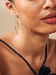 Gold Tone Pull Through Earrings - Image 1 of 4