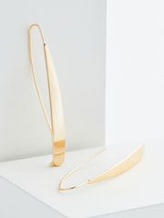 Gold Tone Pull Through Earrings - Image 3 of 4