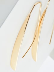 Gold Tone Pull Through Earrings - Image 4 of 4