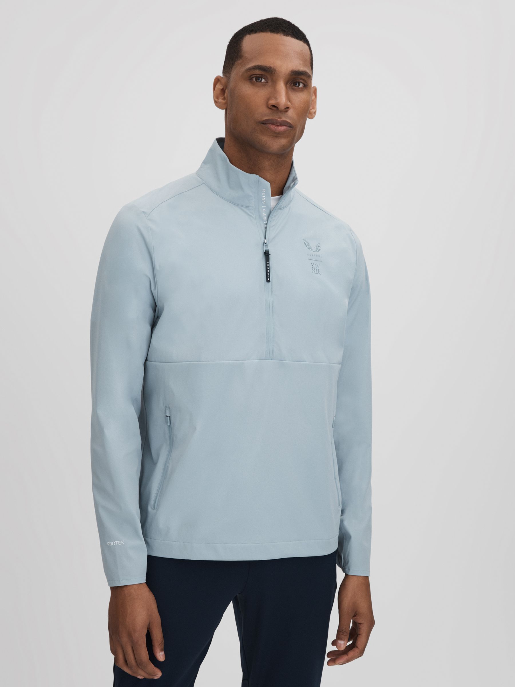 Buy Reiss Blue Silver Dalton Castore Water Repellent Track Jacket from Next Luxembourg