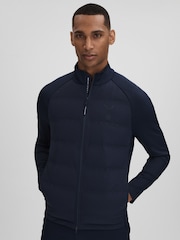 Reiss Midnight Navy Cruze Castore Water Repellent Hybrid Quilted Jacket - Image 1 of 8