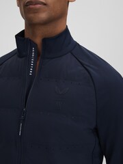 Reiss Midnight Navy Cruze Castore Water Repellent Hybrid Quilted Jacket - Image 4 of 8