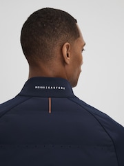 Reiss Midnight Navy Cruze Castore Water Repellent Hybrid Quilted Jacket - Image 6 of 8