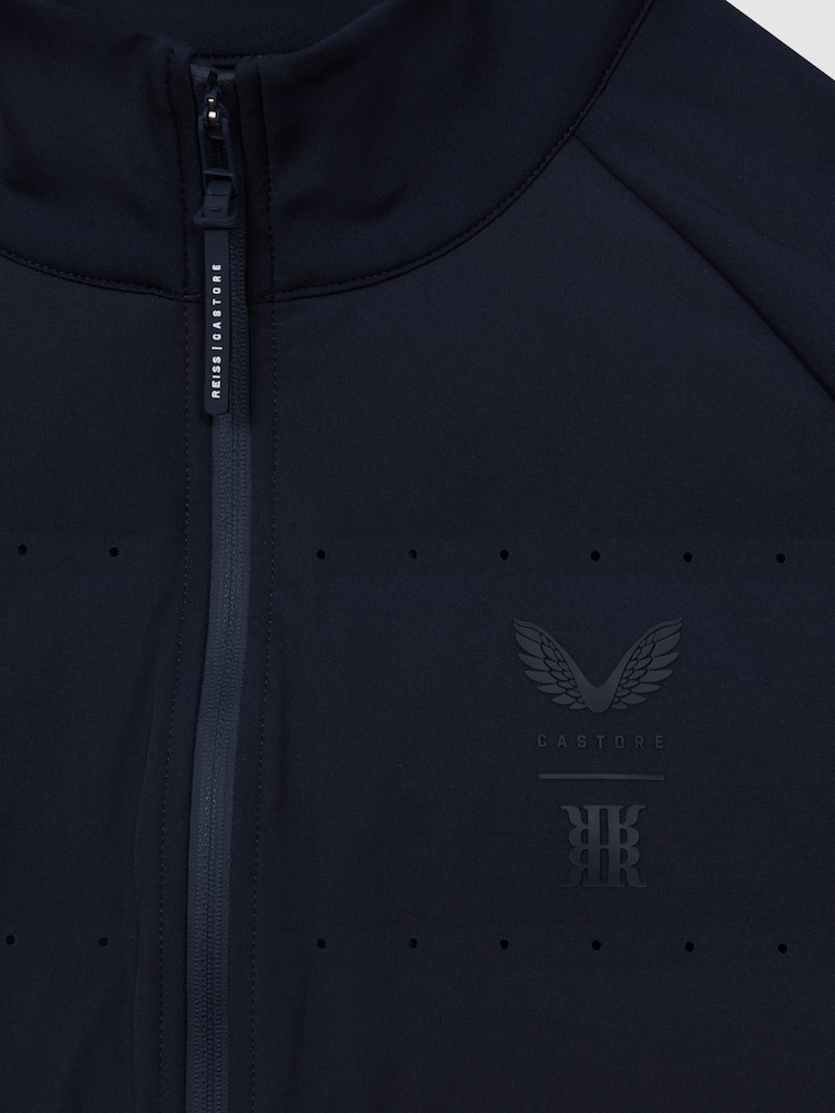 Reiss Midnight Navy Cruze Castore Water Repellent Hybrid Quilted Jacket - Image 8 of 8