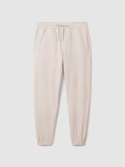 Reiss Off White Ali Fleece Lined Cotton Joggers - Image 2 of 6