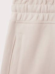 Reiss Off White Ali Fleece Lined Cotton Joggers - Image 6 of 6
