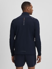 Reiss Midnight Navy Jett Castore Performance Quarter-Zip Funnel Neck Top - Image 5 of 7