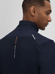 Reiss Midnight Navy Jett Castore Performance Quarter-Zip Funnel Neck Top - Image 6 of 7