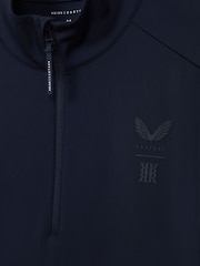 Reiss Midnight Navy Jett Castore Performance Quarter-Zip Funnel Neck Top - Image 7 of 7