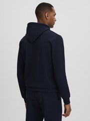 Reiss Midnight Navy Chase Castore Jersey Drawstring Hoodie - Image 5 of 7
