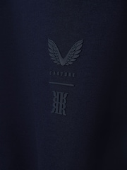 Reiss Midnight Navy Chase Castore Jersey Drawstring Hoodie - Image 7 of 7