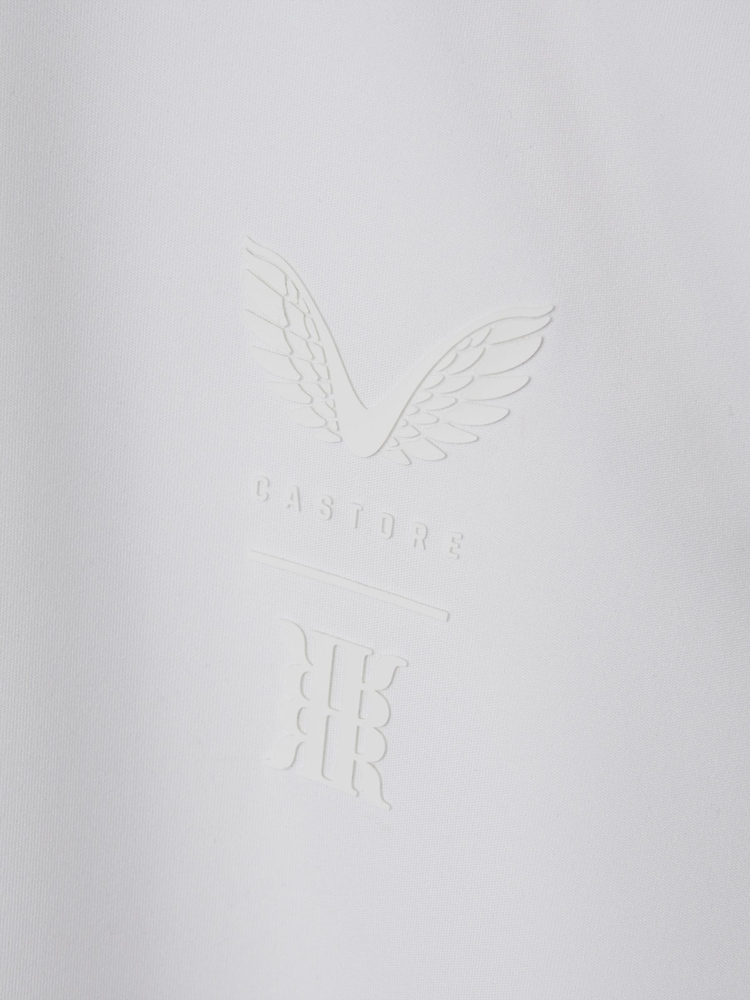 Reiss White Jett Castore Performance Quarter-Zip Funnel Neck Top - Image 7 of 7