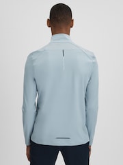 Reiss Blue Silver Jett Castore Performance Quarter-Zip Funnel Neck Top - Image 5 of 8