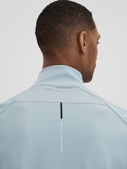 Reiss Blue Silver Jett Castore Performance Quarter-Zip Funnel Neck Top - Image 6 of 8