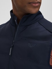 Reiss Midnight Navy Easton Castore Water Repellent Hybrid Quilted Gilet - Image 4 of 8