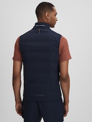 Reiss Midnight Navy Easton Castore Water Repellent Hybrid Quilted Gilet - Image 5 of 8