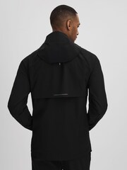 Reiss Onyx Black Adler Castore Water Repellent Running Jacket - Image 5 of 7