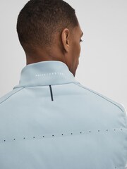 Reiss Blue Silver Easton Castore Water Repellent Hybrid Quilted Gilet - Image 6 of 8