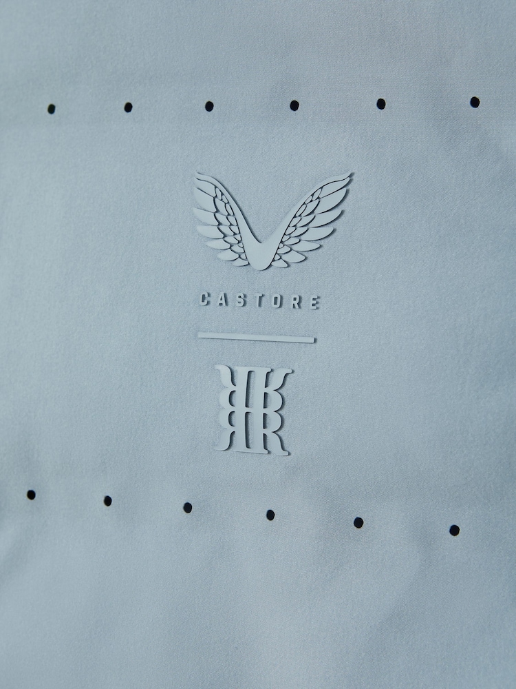 Reiss Blue Silver Easton Castore Water Repellent Hybrid Quilted Gilet - Image 8 of 8
