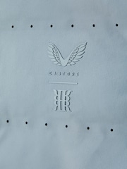 Reiss Blue Silver Easton Castore Water Repellent Hybrid Quilted Gilet - Image 8 of 8