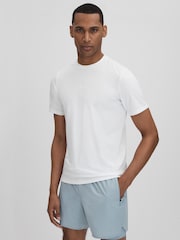 Reiss White Jax Castore Performance Crew Neck T-Shirt - Image 1 of 7