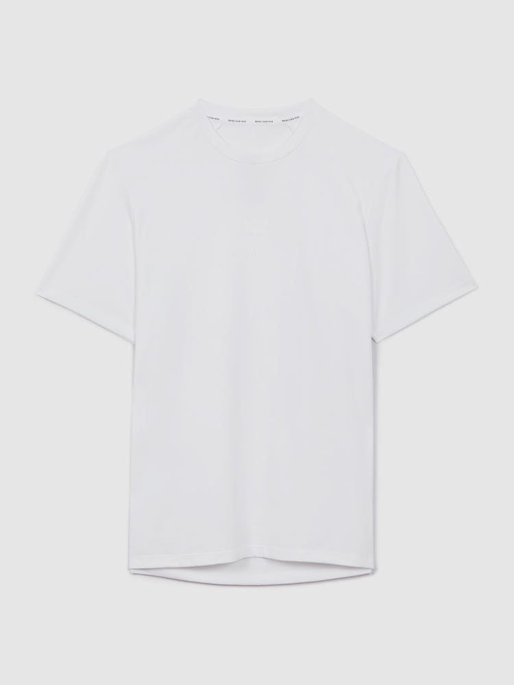 Reiss White Jax Castore Performance Crew Neck T-Shirt - Image 2 of 7