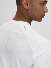 Reiss White Jax Castore Performance Crew Neck T-Shirt - Image 6 of 7