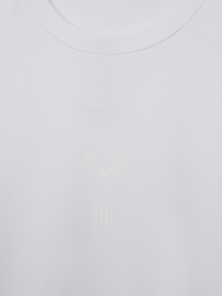 Reiss White Jax Castore Performance Crew Neck T-Shirt - Image 7 of 7